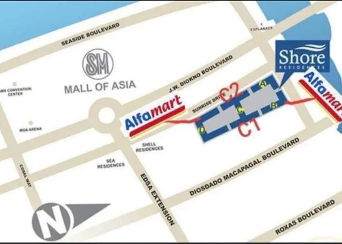 Rentals, Walking Distance To Mall Of And Near In Airport, Located In Shore Residences Apartment Manila