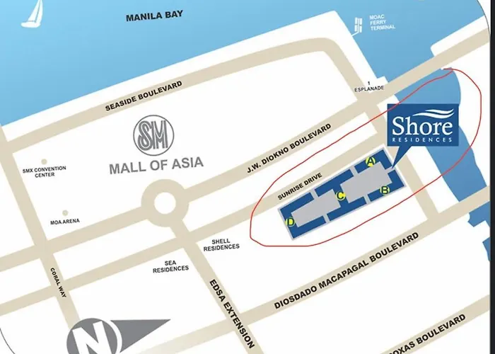 Rentals, Walking Distance To Mall Of And Near In Airport, Located In Shore Residences * Manila