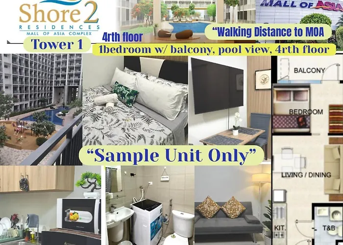 Apartment Rentals, Walking Distance To Mall Of And Near In Airport, Located In Shore Residences Manila